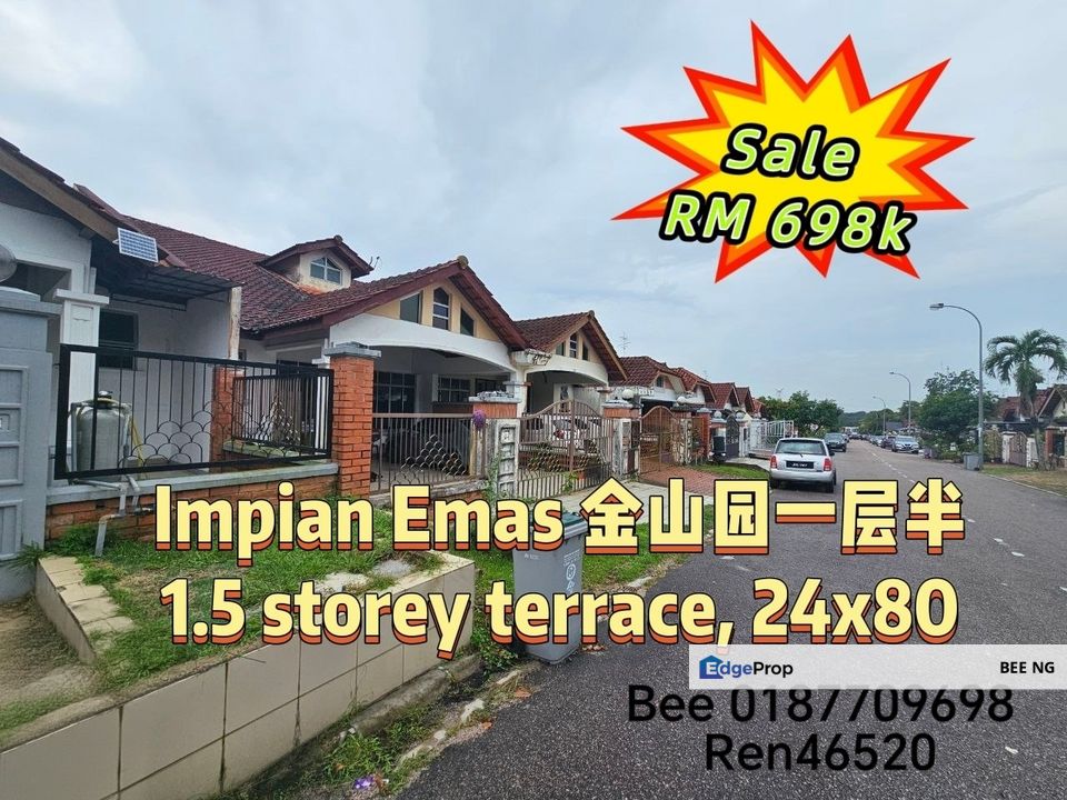Taman Bukit Impian Emas 1.5 Storey 24x80 for sale , Johor, Skudai