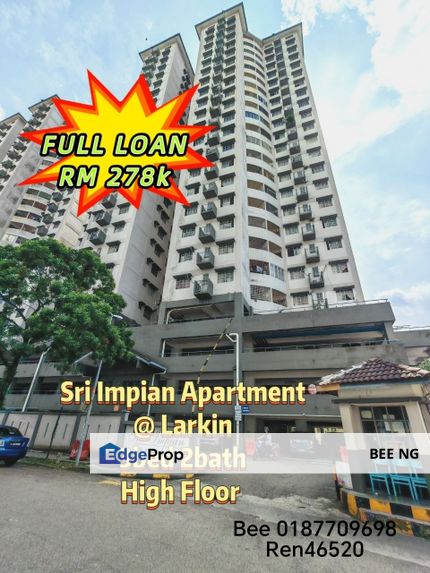Sri Impian Apartment @ Larkin Full Loan Lower market price 💥💥, Johor, Johor Bahru
