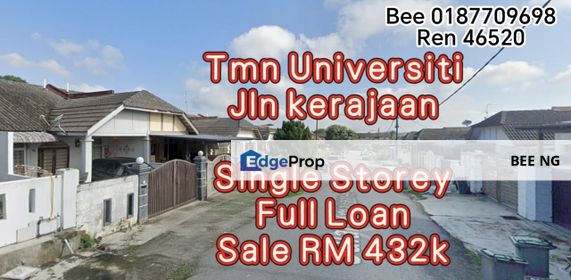 Taman Universiti Jalan Kejayaan Single Storey Terrace House for sale Full Loan , Johor, Skudai