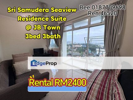 Sri Samudera Seaview Residence @ JB Town 3bedroom for rent , Johor, Johor Bahru