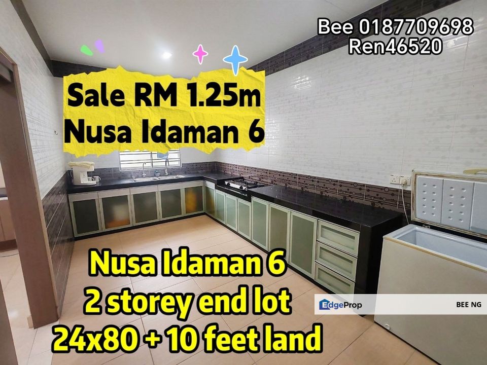 Nusa Idaman 6 End Lot 34x80 2 storey terrace Renovate for sale , Johor, Nusajaya