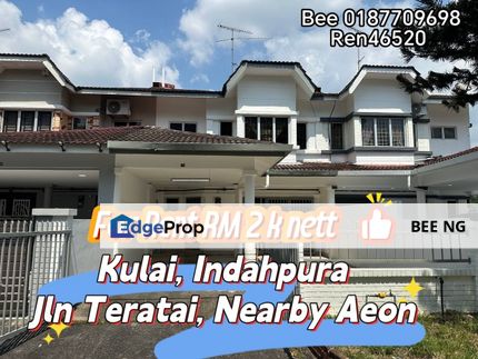 Bandar Indahpura Kulai Nearby Aeon Kulai Jln besar 2 storey terrace for Rent , Johor, Kulai