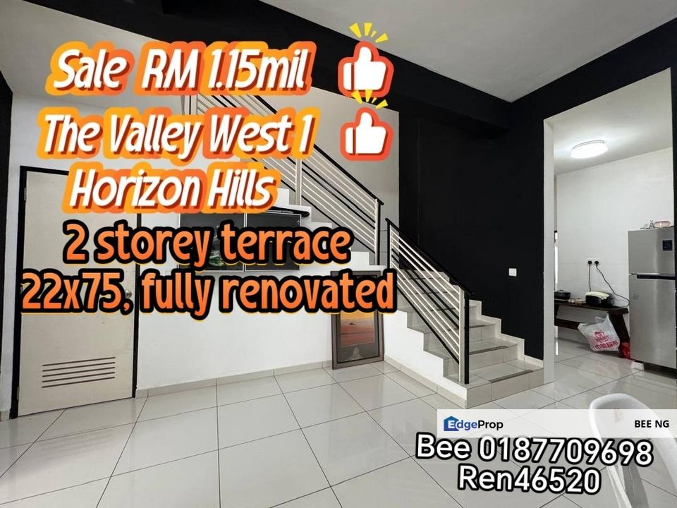 The Valley West 1 2 storey terrace 22x75 good condition for sale , Johor, Horizon Hills