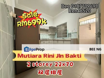 Mutiara Rini Jalan Bakti 2 storey terrace 22x70 for sale , Johor, Skudai