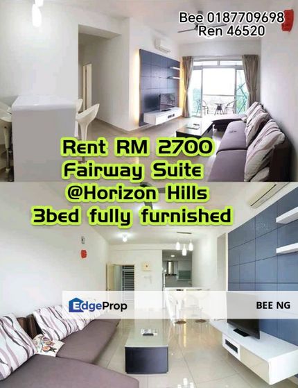 Fairway Suites Horizon Hills Fully Furnish 3bed for Rent , Johor, Horizon Hills