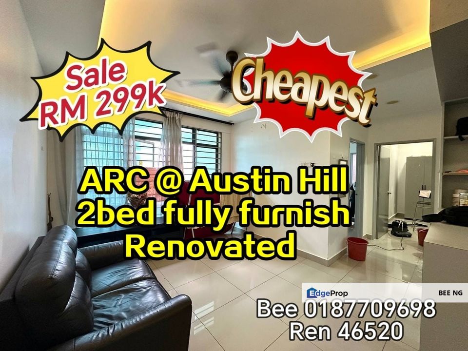 ARC Austin Hill 2bedroom fully furnished Market Cheapest Unit Full Loan , Johor, Johor Bahru