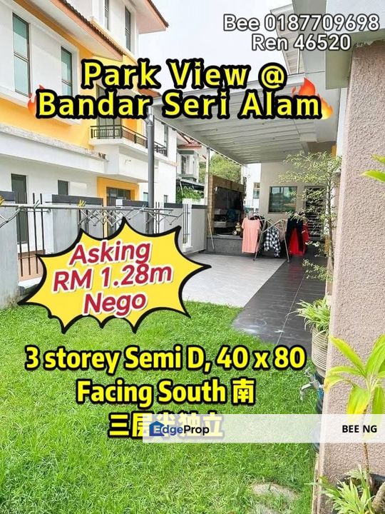 Park View @ Bandar Baru Seri Alam 3 Storey Semi D negotiable best deal , Johor, Masai