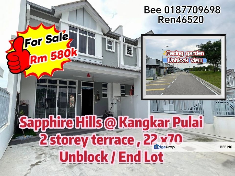 Sapphire Hills / Kangkar Pulai / Unblock View / End Lot / Full Loan / Double Storey Terrace , Johor, Johor Bahru