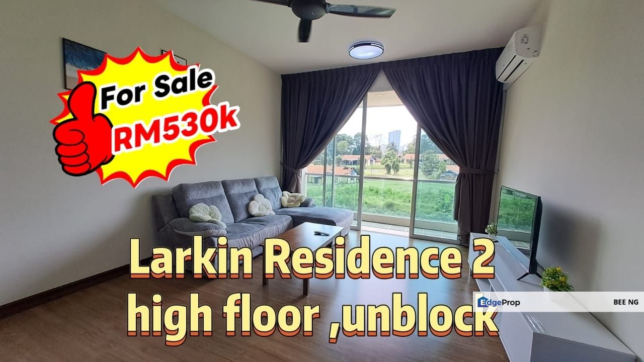 Larkin Residence 2 Townhouse High Floor Unblock View Full Loan  , Johor, Johor Bahru