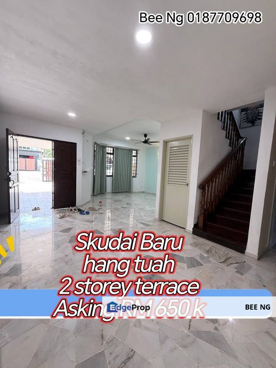 Skudai Baru Jalan Hang Tuah 2 storey terrace 22x70 good condition for sale , Johor, Skudai