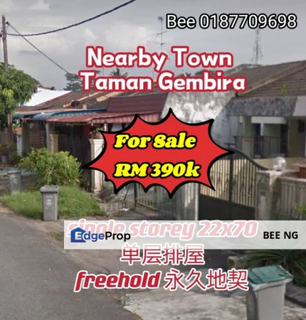 Taman Gembira Tampoi Single Storey Freehold 22x70 Nearby Town , Johor, Johor Bahru