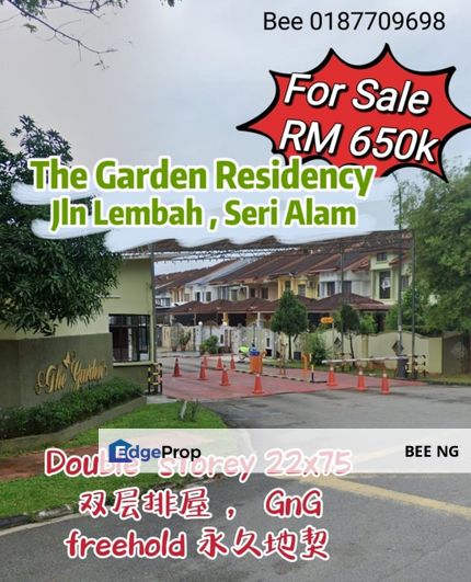 The Garden Regency Seri Alam Masai Jalan Lembah 2 Storey Terrace 22x75 G&G , Johor, Johor Bahru