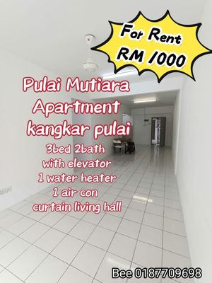 Pulai Mutiara Apartment Kangpar Pulai 3bed For Rent For Rental @rm1,000 