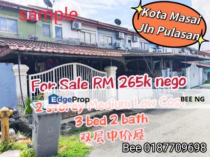 Taman Kota Masai Jalan Pulasan 2 Storey Medium Cost For Sale , Johor, Pasir Gudang