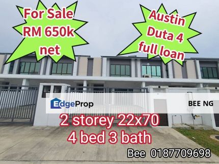 Austin Duta 4 Double Storey Terrace 22x70 , Johor, Johor Bahru