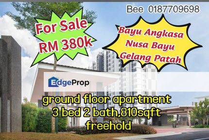 Bayu Angkasa Apartment nearby Nusa Bayu 2nd link Ground Floor Apartment , Johor, Gelang Patah