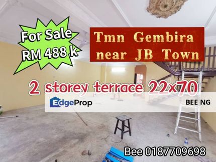 Taman Gembira Tampoi Larkin 2 Storey Terrace 22x70 low downpayment  , Johor, Johor Bahru