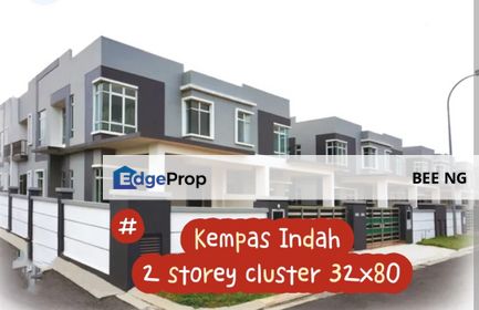 Taman Kempas Indah 2 Storey Cluster Full Loan , Johor, Johor Bahru