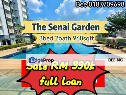 The Senai Garden 3bed renovated full loan lower market price super value , Johor, Senai