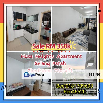 Nusa Heights @ Gelang Patah 2bed 750sqft Super Value , Johor, Gelang Patah