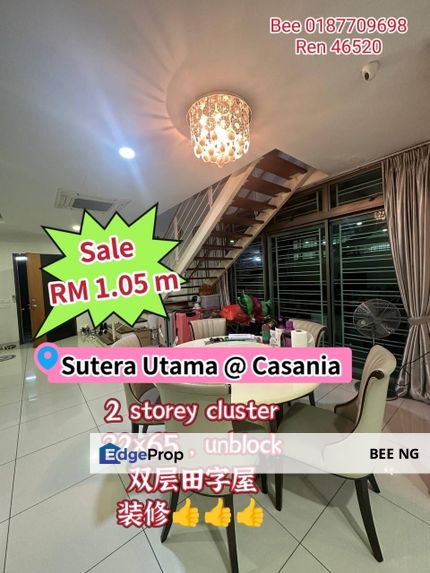 Sutera Utama Unblock Renovate 2 Storey Cluster , Johor, Skudai