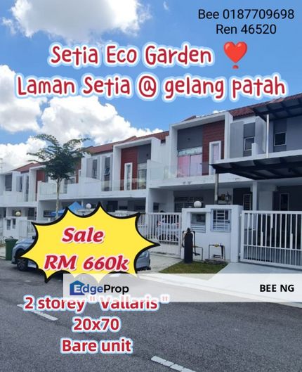 Setia Eco Village Gelang Patah 2 Storey 20x70 Bare Unit Vallaris, Johor, Gelang Patah