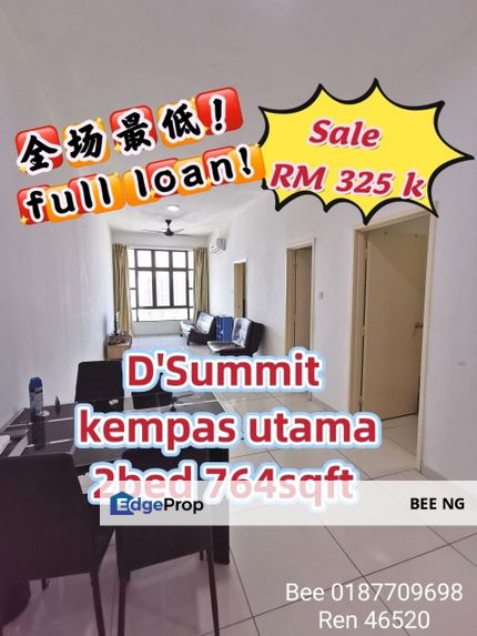 D'Summit Residence Kempas Full Loan Lowest Price 2 bed , Johor, Johor Bahru