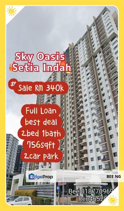 Sky Oasis Residences Setia Indah 2bed 1bath Full Loan Lower Price Best Deal , Johor, Johor Bahru