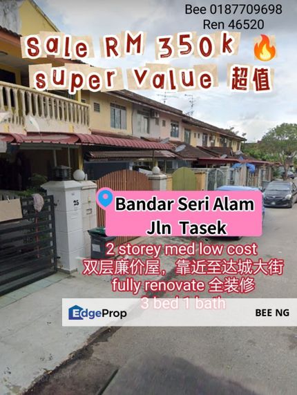 Seri Alam @ Jln Tasek 2 Storey Med Cost Fully Renovate n Furnished Full Loan , Johor, Johor Bahru