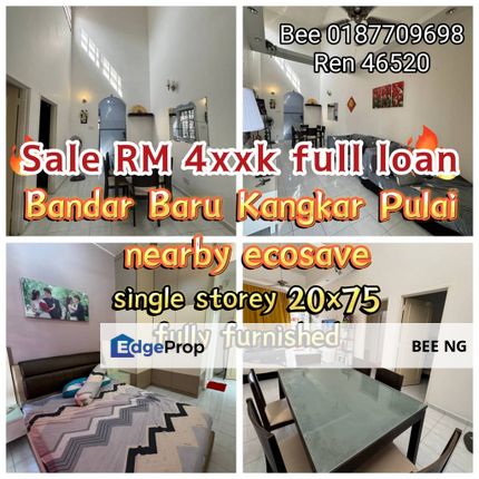 Bandar Baru Kangkar Pulai Single Storey 20x75 Renovated Nearby Econsave, Johor, Kangkar Pulai