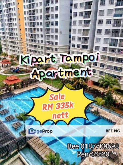 Kipark Apartment @ Tampoi 3bed good condition High Floor Full Loan , Johor, Tampoi