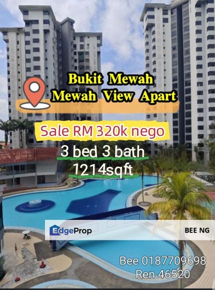 Mewah View Luxurious Apart FULL LOAN ,CASH OUT Bukit Mewah Tampoi Skudai 3 bed , Johor, Johor Bahru