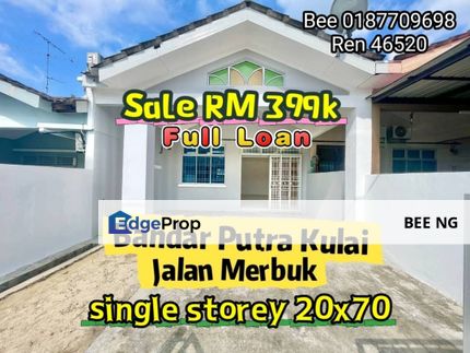 Bandar Putra Kulai Jalan Merbuk Full Loan Single Storey  AA Condition , Johor, Kulai