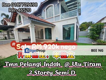 Taman Pelangi Indah Jalan Lawa Ulu Tiram 2 Storey Semi D Lower Price Full Loan House for sale , Johor, Ulu Tiram