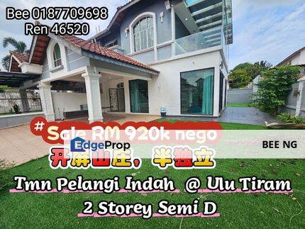 Taman Pelangi Indah Jalan Lawa Ulu Tiram 2 Storey Semi D Lower Price Full Loan House for sale , Johor, Ulu Tiram