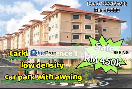 Larkin Reaidence 1 @ CIQ  3bed apartment Renovated low density & car park with awning - for sale  , Johor, Johor Bahru