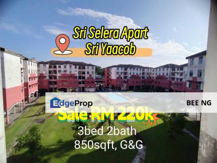 Sri Selera Court Skudai - 3bed apartment G&G Full Loan, Johor, Skudai