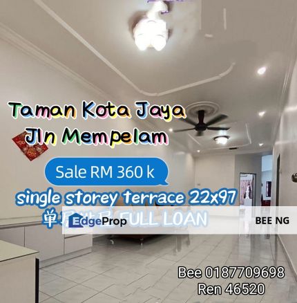 Taman Kota Jaya Kota Tinggi @ Jln Mempelam Full Loan Single Storey 22x97 - House For Sale , Johor, Kota Tinggi