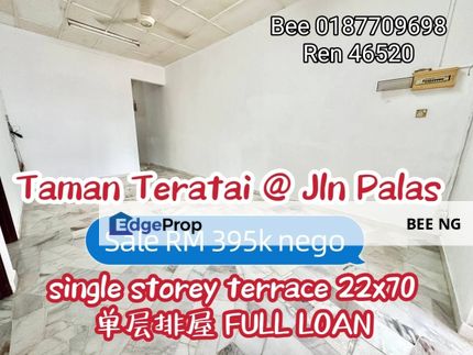 Taman Teratai Skudai Pulai Single Storey 22x70 Full Loan Low Down Payment , Johor, Johor Bahru