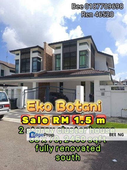 Eco Botani @ Featherstone Iskandar Puteri 2 Storey Cluster Fully Renovated , Johor, Nusajaya