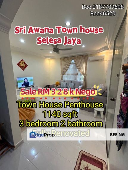 Sri Awana Townhouse @ Selesa Jaya AA Condition Full Loan , Johor, Skudai