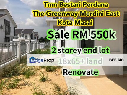 Taman Bestari Perdana @ The Greenway Merdini East Kota Masai End Lot 2 Storey Terrace  , Johor, Pasir Gudang