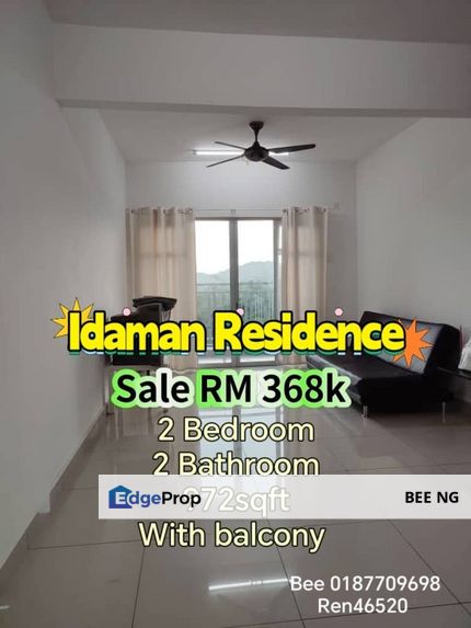 Idaman Residence Iskandar Puteri 2bed with balcony cheap price Full Loan , Johor, Nusajaya