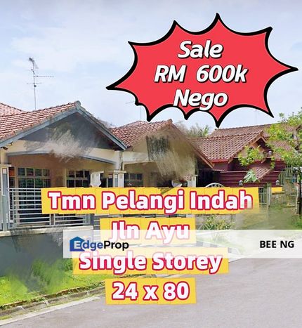 Taman Pelangi Indah Jalan Ayu Ulu Tiram Single Storey 24x80 Best Deal , Johor, Ulu Tiram