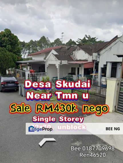 Taman Desa Skudai Jalan Harmoni Single Storey 22x70 Full Loan , Johor, Skudai