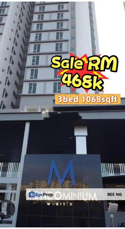 M Condominium CIQ JB 3bedroom Full Loan Lowest Price For Sale , Johor, Johor Bahru