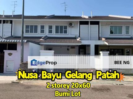 Taman Nusa Bayu Gelang Patah 2 storey terrace 20x60 Bumi Lot , Johor, Nusajaya