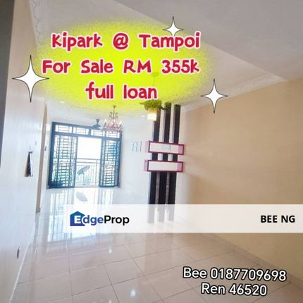 Kipark Apartment @ Tampoi Full Loan 3bed , Johor, Tampoi