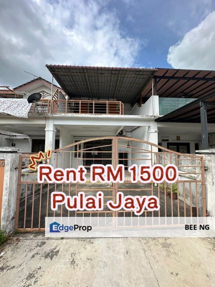 Pulai Jaya 2 storey terrace 22x70 lower rental , Johor, Kangkar Pulai