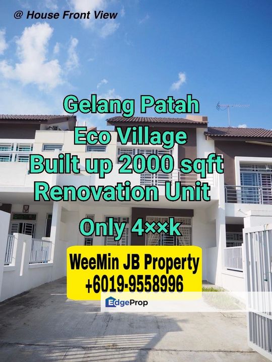 Gelang Patah Eco Village Double Storey Renovation for Sale RM499,000